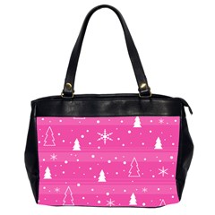 Magenta Xmas Office Handbags (2 Sides)  by Valentinaart