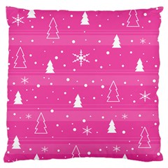 Magenta Xmas Standard Flano Cushion Case (one Side) by Valentinaart