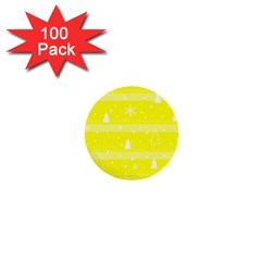 Yellow Xmas 1  Mini Buttons (100 Pack)  by Valentinaart