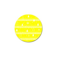 Yellow Xmas Golf Ball Marker by Valentinaart