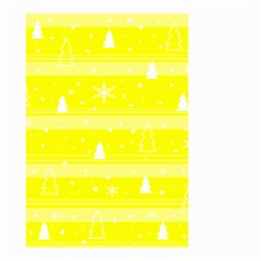 Yellow Xmas Small Garden Flag (two Sides) by Valentinaart