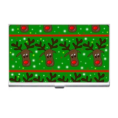 Reindeer Pattern Business Card Holders by Valentinaart