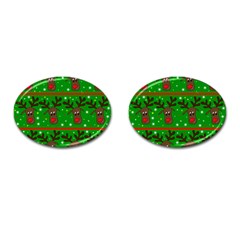 Reindeer Pattern Cufflinks (oval) by Valentinaart