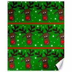 Reindeer Pattern Canvas 16  X 20   by Valentinaart