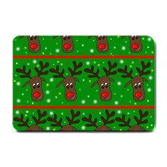 Reindeer Pattern Small Doormat  by Valentinaart