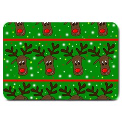 Reindeer Pattern Large Doormat  by Valentinaart