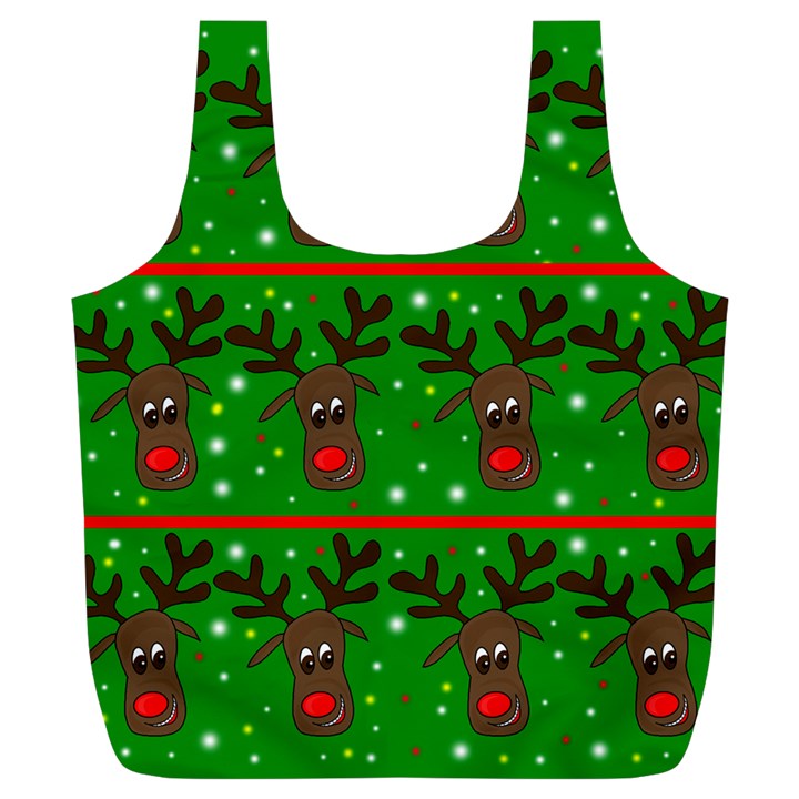 Reindeer pattern Full Print Recycle Bags (L) 