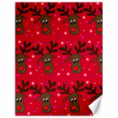 Reindeer Xmas Pattern Canvas 18  X 24   by Valentinaart