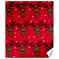 Reindeer Xmas Pattern Canvas 20  X 24   by Valentinaart