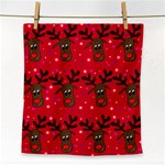 Reindeer Xmas pattern Face Towel Front