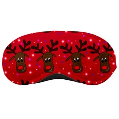 Reindeer Xmas Pattern Sleeping Masks by Valentinaart