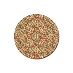 Geometric Bold Cubism Pattern Rubber Round Coaster (4 Pack)  by dflcprints