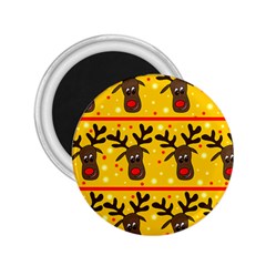 Christmas reindeer pattern 2.25  Magnets