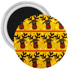 Christmas reindeer pattern 3  Magnets