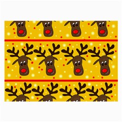 Christmas reindeer pattern Large Glasses Cloth (2-Side)