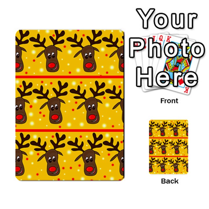 Christmas reindeer pattern Multi-purpose Cards (Rectangle) 