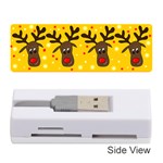 Christmas reindeer pattern Memory Card Reader (Stick)  Front