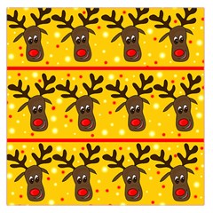 Christmas reindeer pattern Large Satin Scarf (Square)