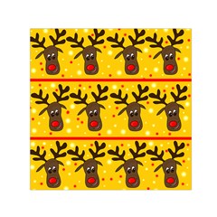 Christmas reindeer pattern Small Satin Scarf (Square)