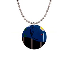 Abstract Night Landscape Button Necklaces by Valentinaart