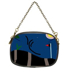 Abstract Night Landscape Chain Purses (one Side)  by Valentinaart