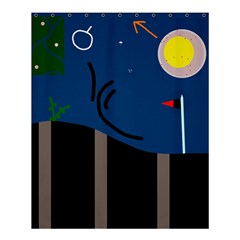 Abstract Night Landscape Shower Curtain 60  X 72  (medium)  by Valentinaart