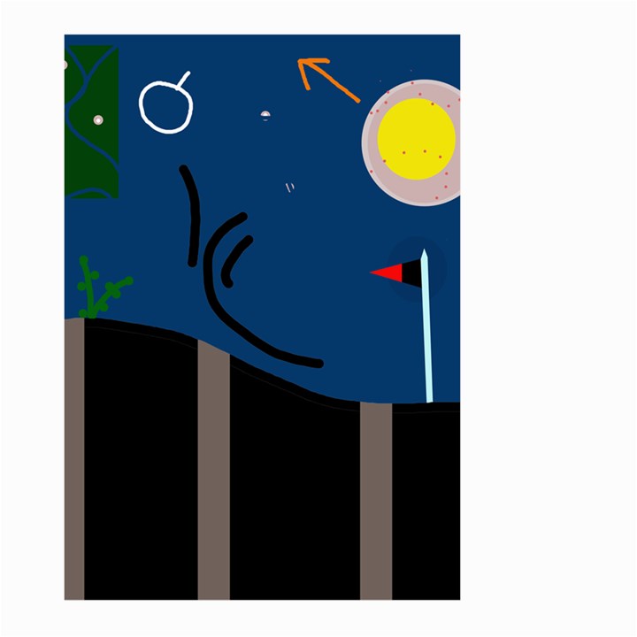 Abstract night landscape Large Garden Flag (Two Sides)