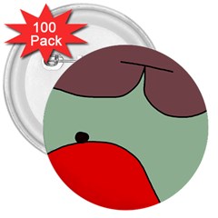 Nature 3  Buttons (100 Pack) 