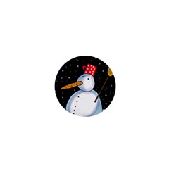 Lonely Snowman 1  Mini Magnets by Valentinaart