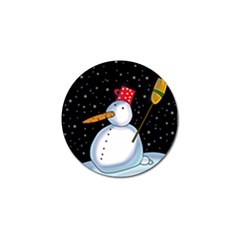 Lonely Snowman Golf Ball Marker by Valentinaart