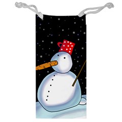 Lonely Snowman Jewelry Bags by Valentinaart