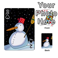 Lonely Snowman Playing Cards 54 Designs  by Valentinaart