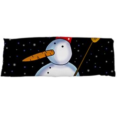 Lonely Snowman Body Pillow Case (dakimakura) by Valentinaart