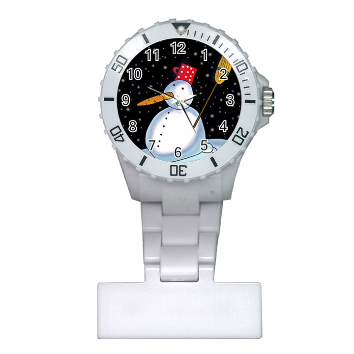 Lonely snowman Plastic Nurses Watch