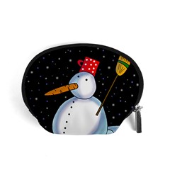 Lonely Snowman Accessory Pouches (small)  by Valentinaart