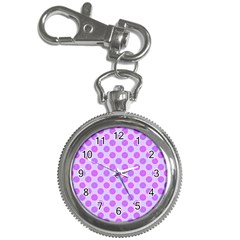 Pastel Pink Mod Circles Key Chain Watches