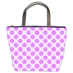 Pastel Pink Mod Circles Bucket Bags