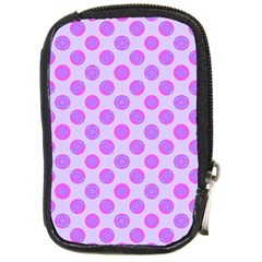 Pastel Pink Mod Circles Compact Camera Cases