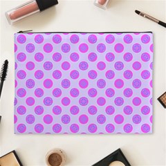 Pastel Pink Mod Circles Cosmetic Bag (XL)