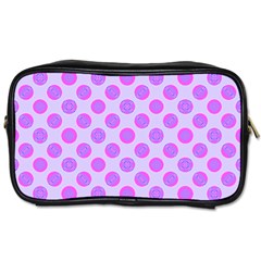 Pastel Pink Mod Circles Toiletries Bags