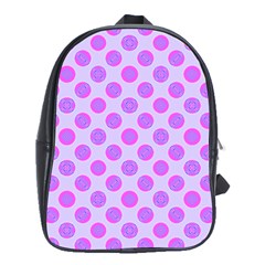 Pastel Pink Mod Circles School Bags (XL) 