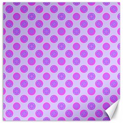 Pastel Pink Mod Circles Canvas 12  x 12  