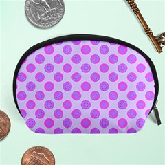 Pastel Pink Mod Circles Accessory Pouches (large)  by BrightVibesDesign