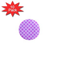 Pastel Pink Mod Circles 1  Mini Magnet (10 pack) 