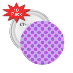 Pastel Pink Mod Circles 2.25  Buttons (10 pack) 