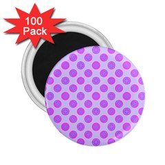 Pastel Pink Mod Circles 2.25  Magnets (100 pack) 