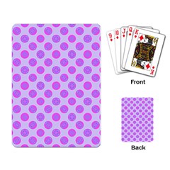 Pastel Pink Mod Circles Playing Card by BrightVibesDesign