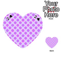 Pastel Pink Mod Circles Playing Cards 54 (Heart) 