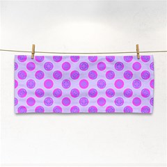 Pastel Pink Mod Circles Hand Towel