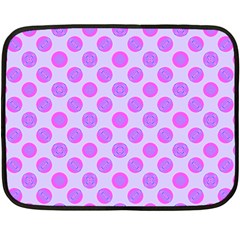 Pastel Pink Mod Circles Fleece Blanket (Mini)